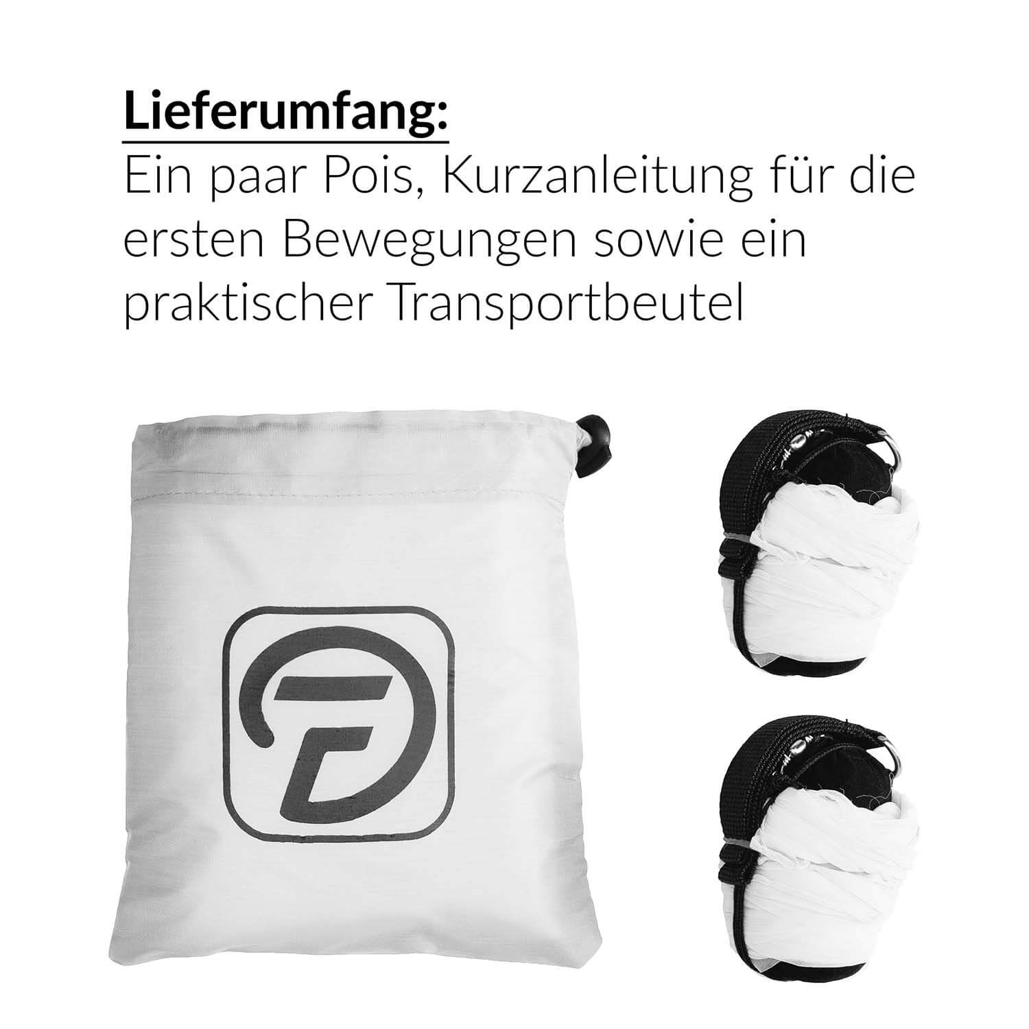 Diabolo Freizeitsport Spiralpoi weiß klein verpackt kaufen!