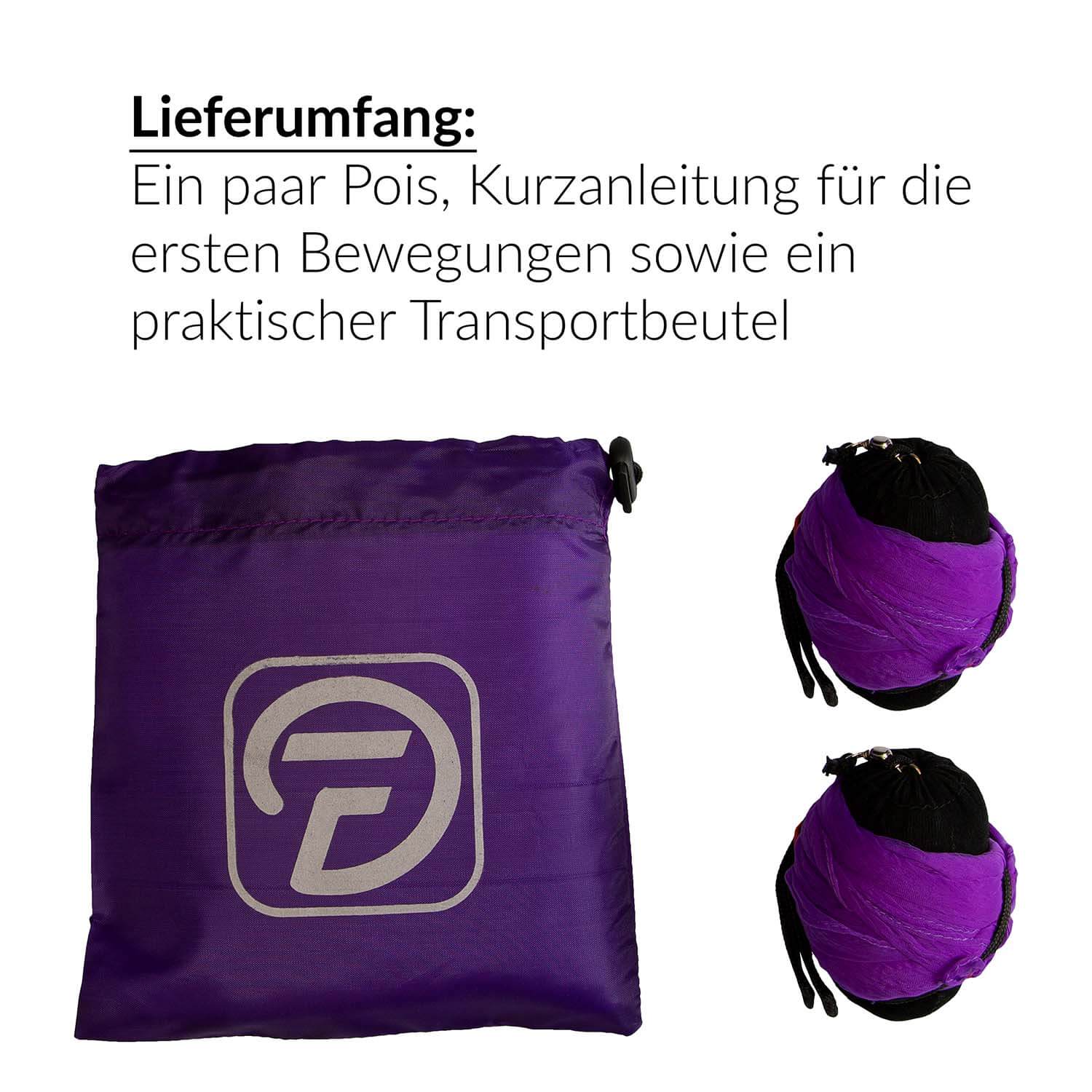 Diabolo Freizeitsport Spiralpoi lila klein verpackt kaufen!