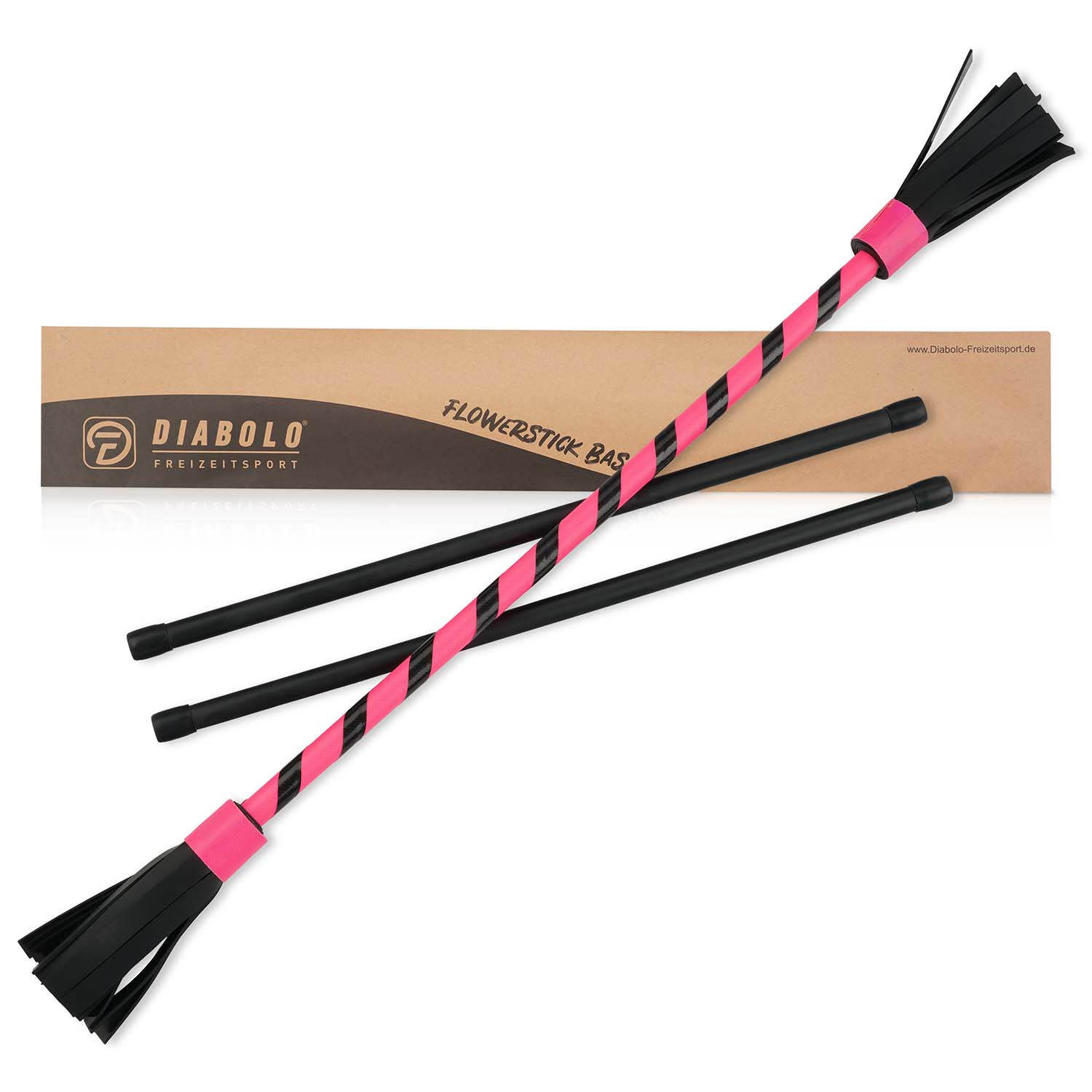 Diabolo Freizeitsport - Flowerstick Basic Pink Setübersicht 001