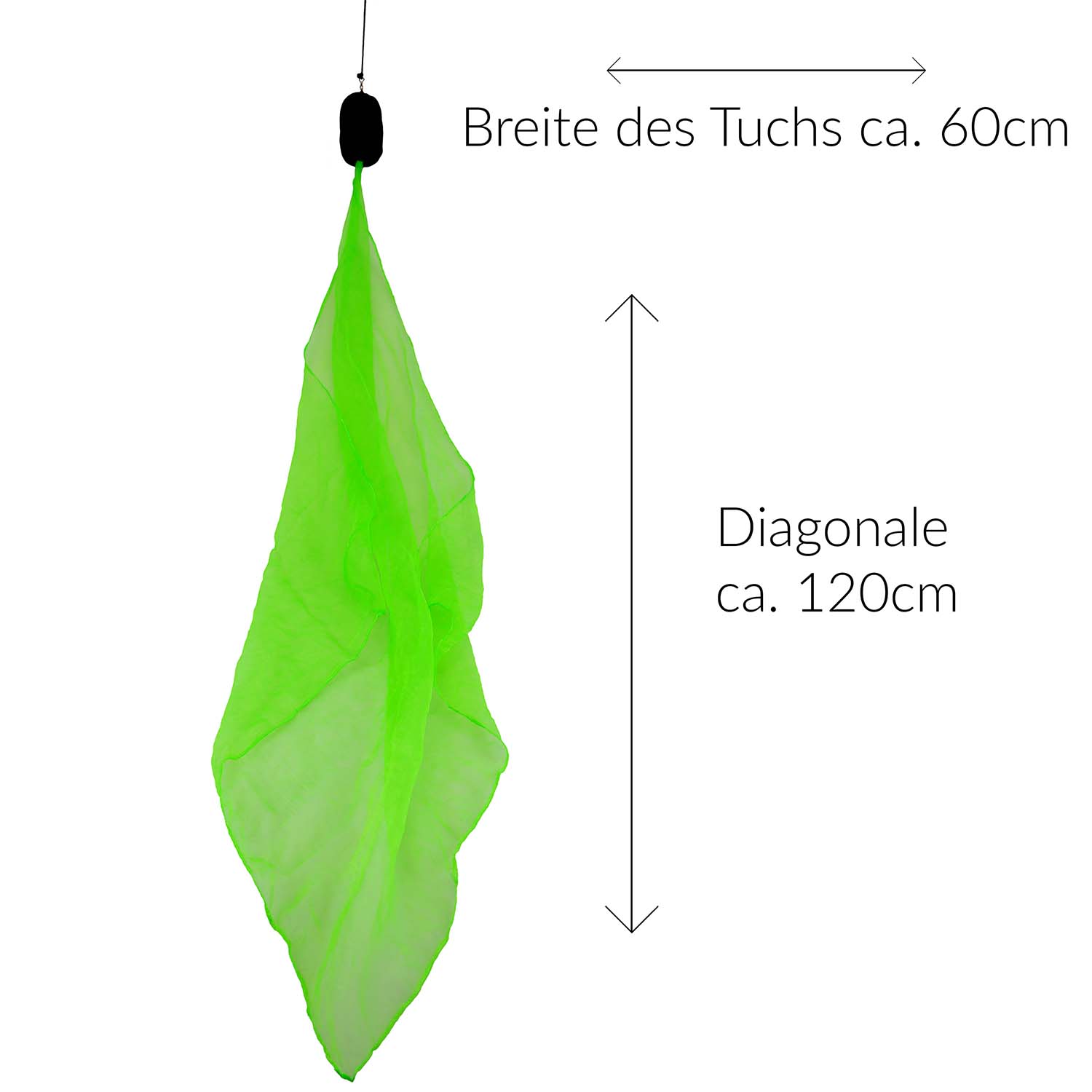 Diabolo Freizeitsport Spiralpoi 60cm in neongrün kaufen!