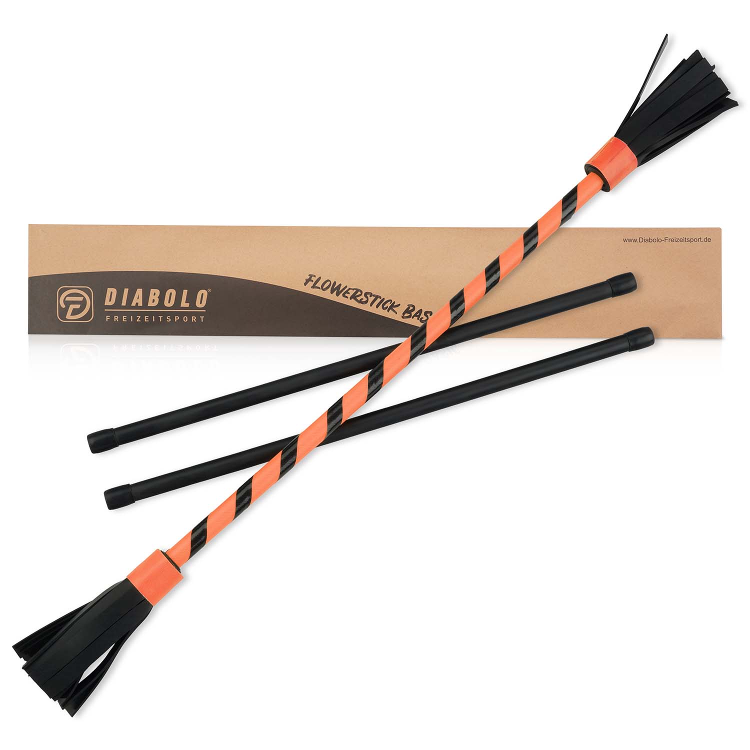 Diabolo Freizeitsport - Flowerstick Basic Orange Setübersicht 001