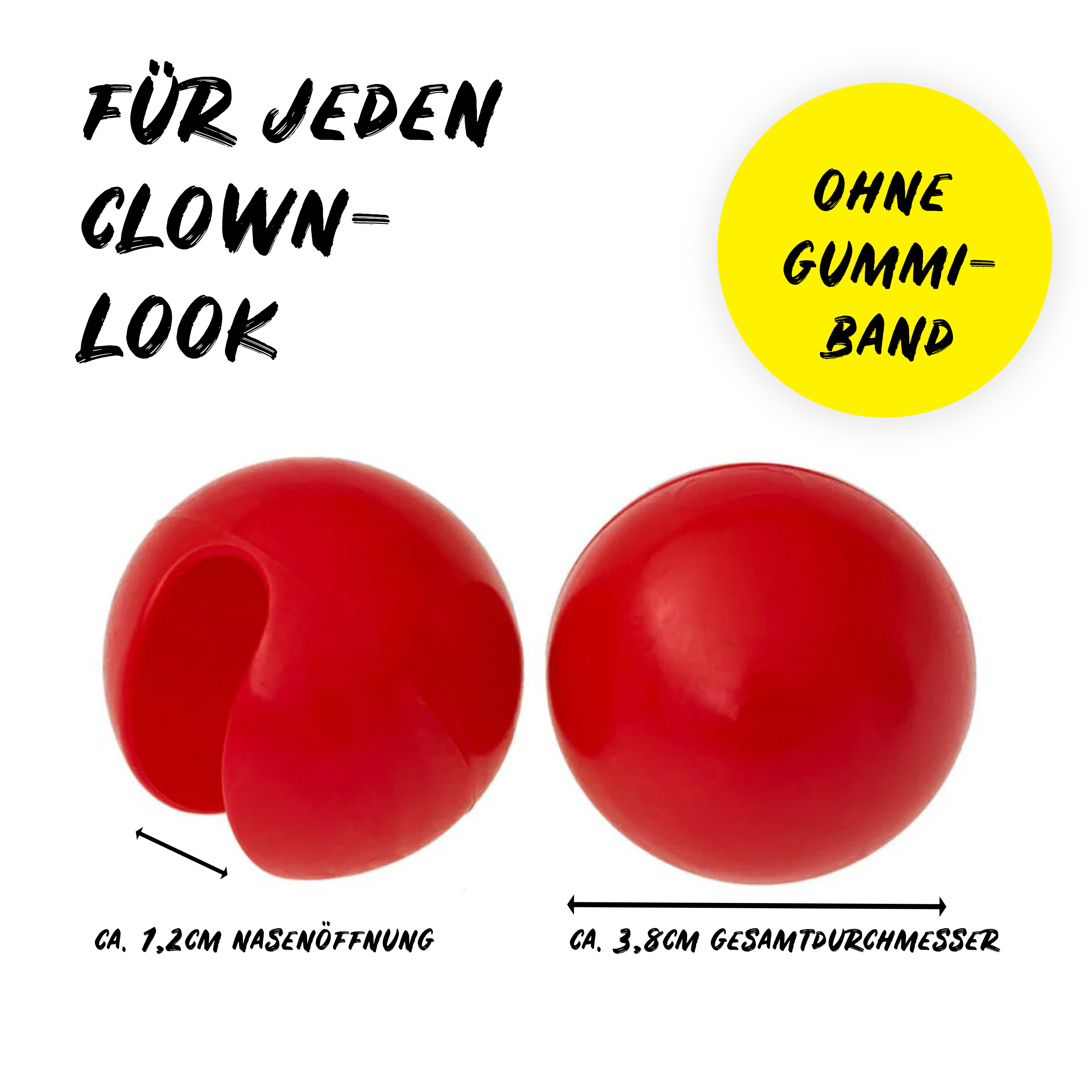 Clownnase für Kinder und Erwachsenen Nasen hier kaufen!
