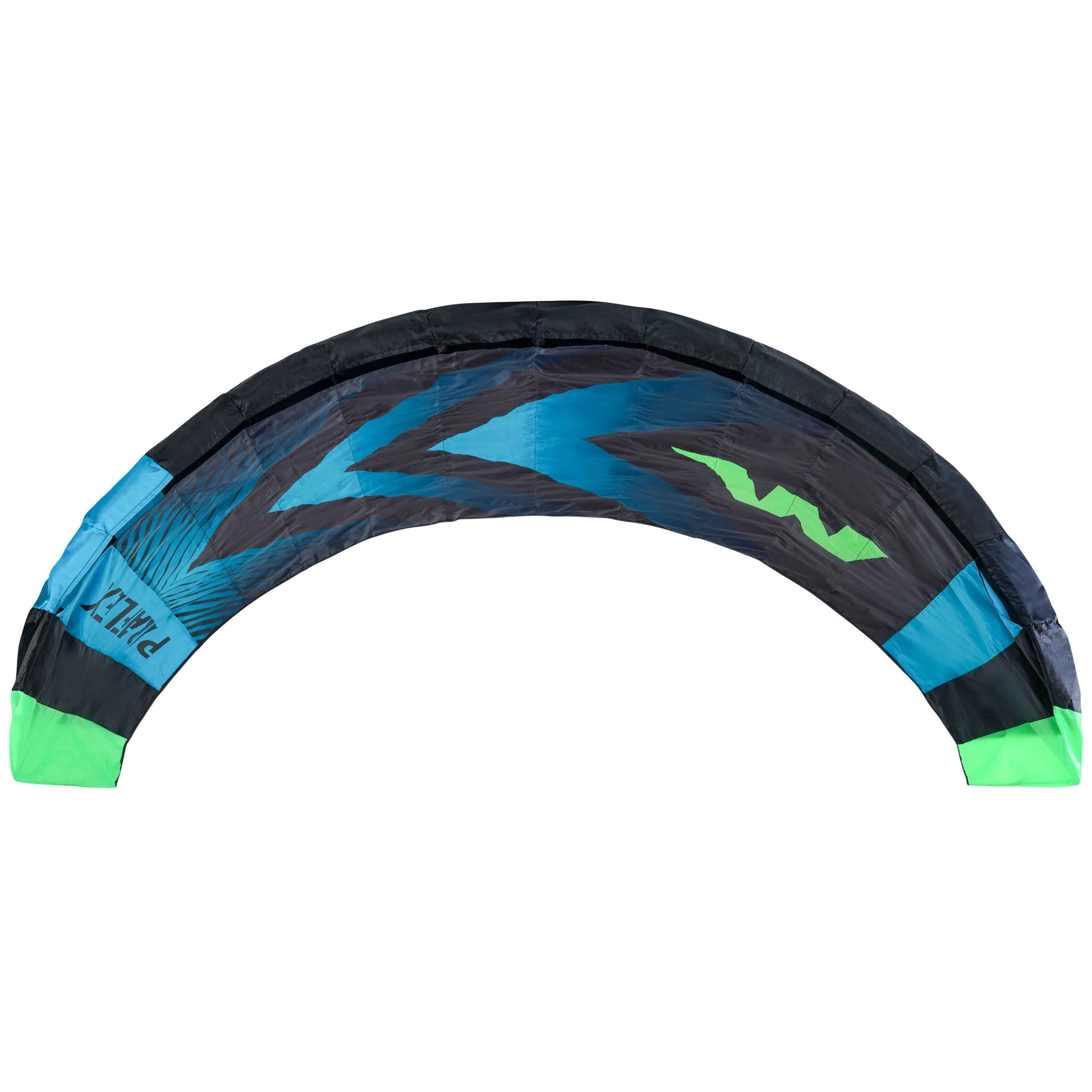 Wolkenstürmer Paraflex Trainer 3.1 schwarz-türkis Lenkdrachen für Kinder und Einsteiger als Lenkmatte