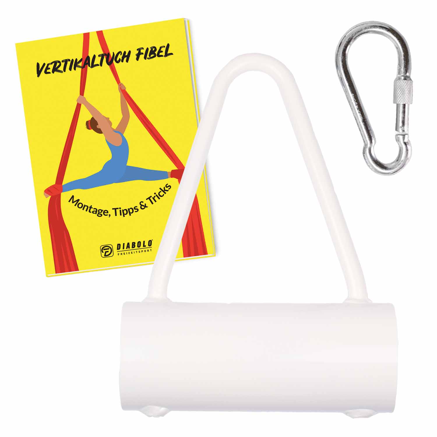 Diabolo Freizeitsport - Vertikaltuch Triangel Aufhängung Weiß 001