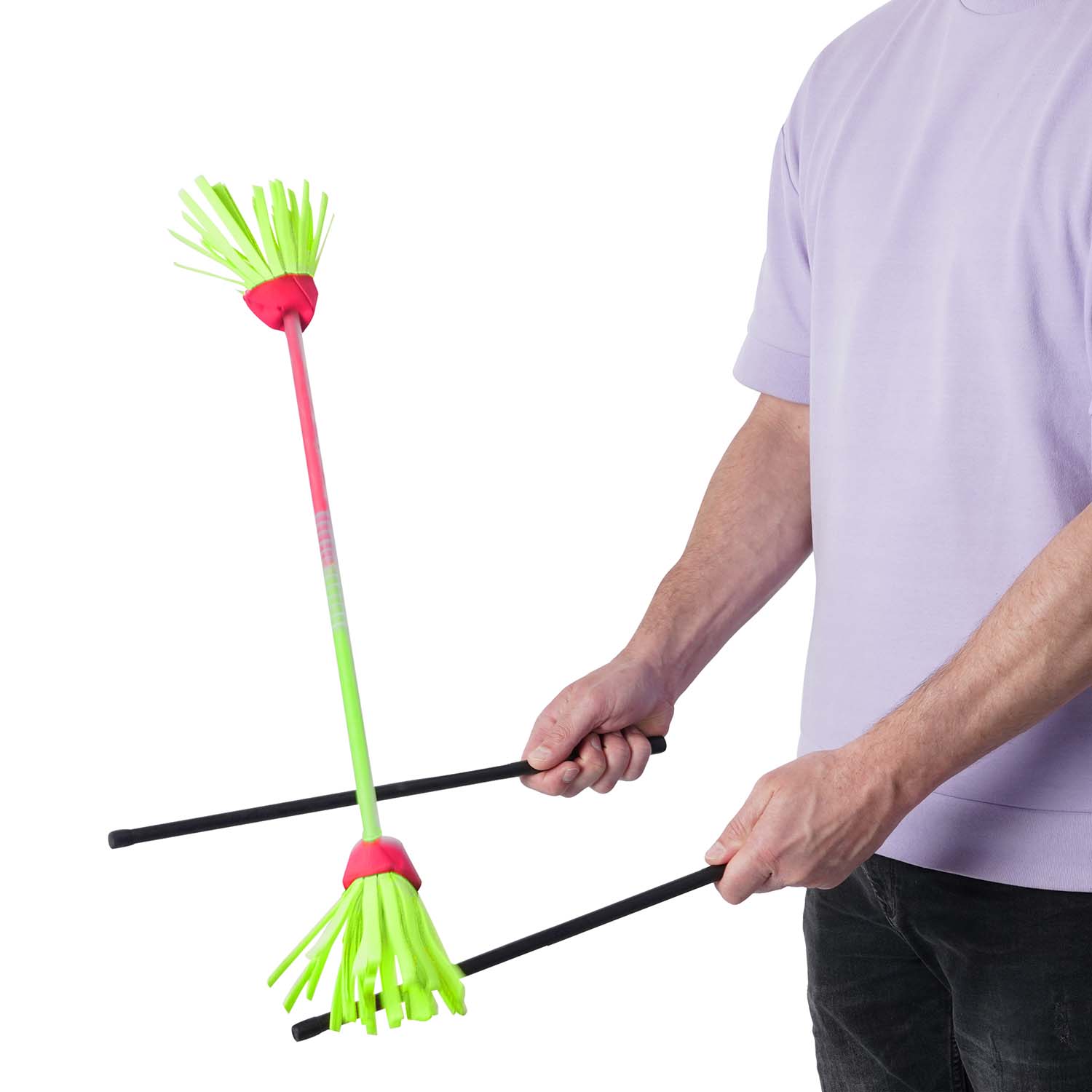 Diabolo Freizeitsport - Flowerstick Pro Grün Pink Spielbild 001