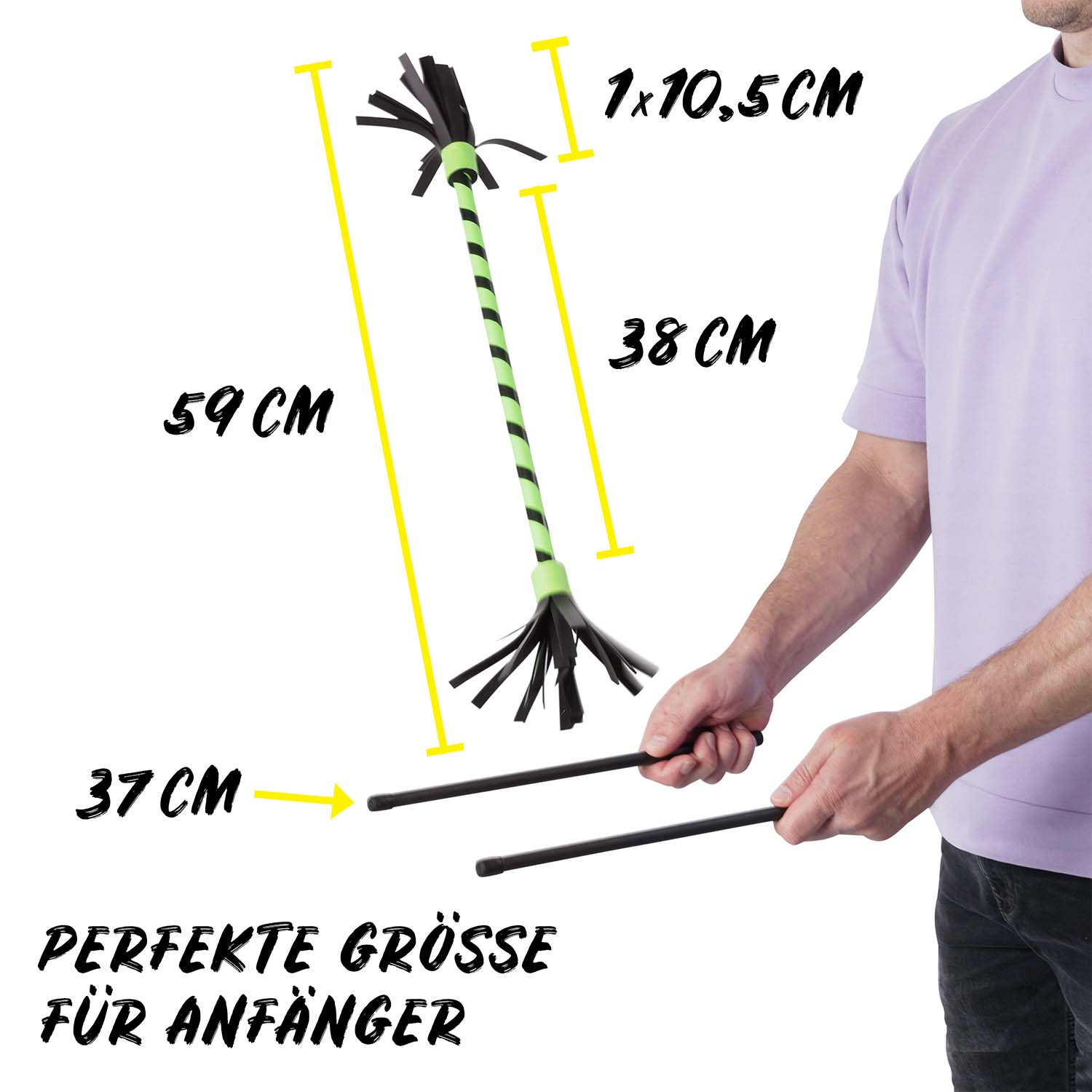 Diabolo Freizeitsport - Flowerstick Basic Grün Vermessungen 001