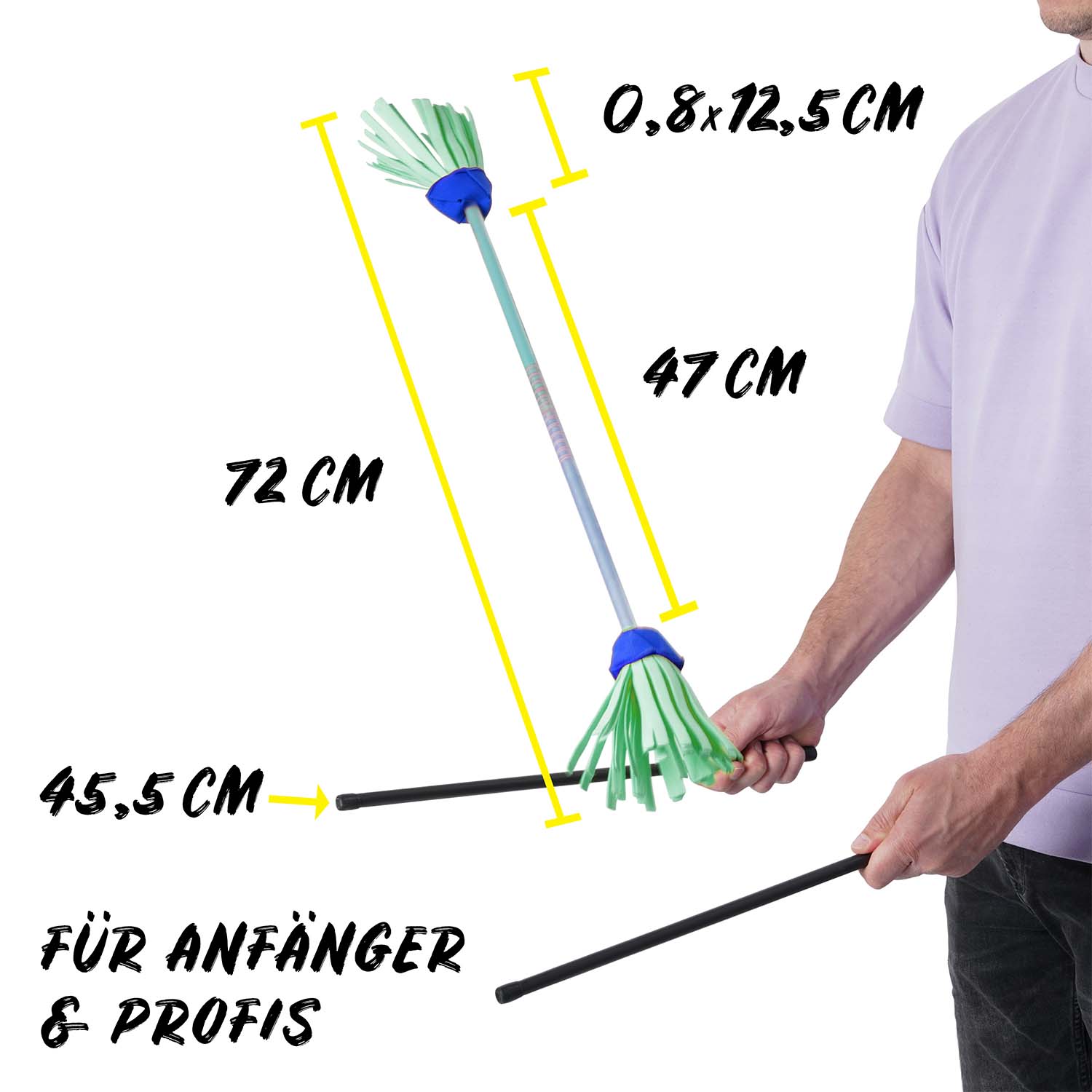 Diabolo Freizeitsport - Flowerstick Pro Blau Türkis Vermessungen 001