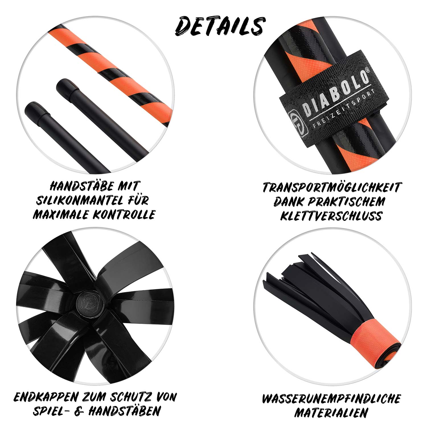 Diabolo Freizeitsport - Flowerstick Basic Orange Detailübersicht 001 Diabolo Freizeitsport - Flowerstick Basic Orange Detailübersicht 001