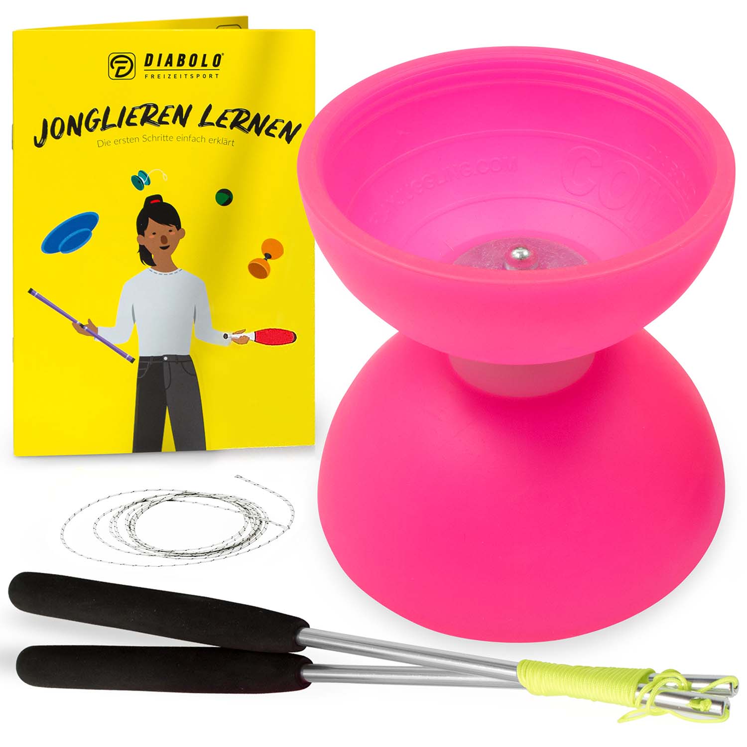 Diabolo Freizeitsport - Play Diabolo Set Comet Diabolo Neonpink 001