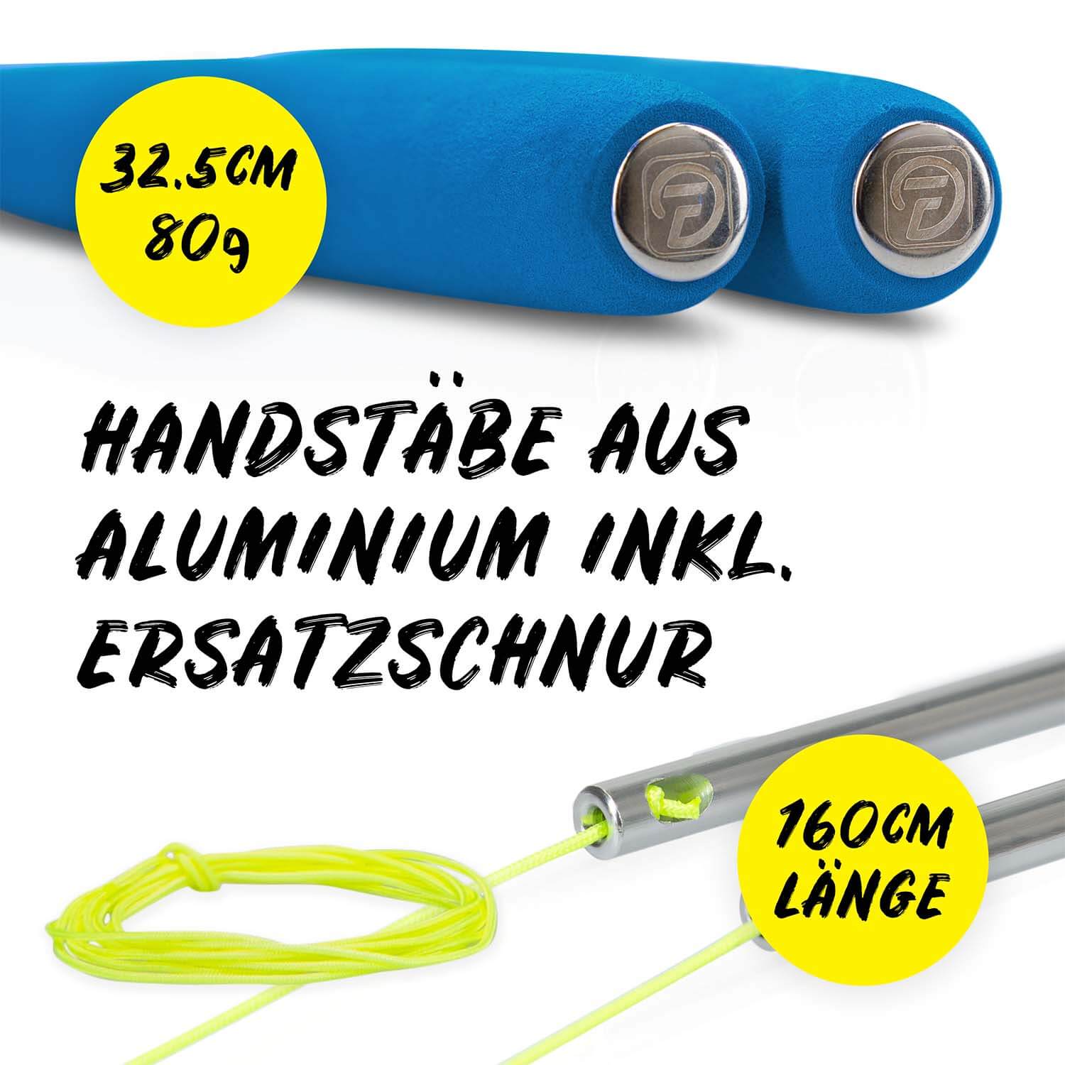 Diabolo Freizeitsport - Diabolo Handsticks Blau Aus Aluminium mit Ersatzschnur