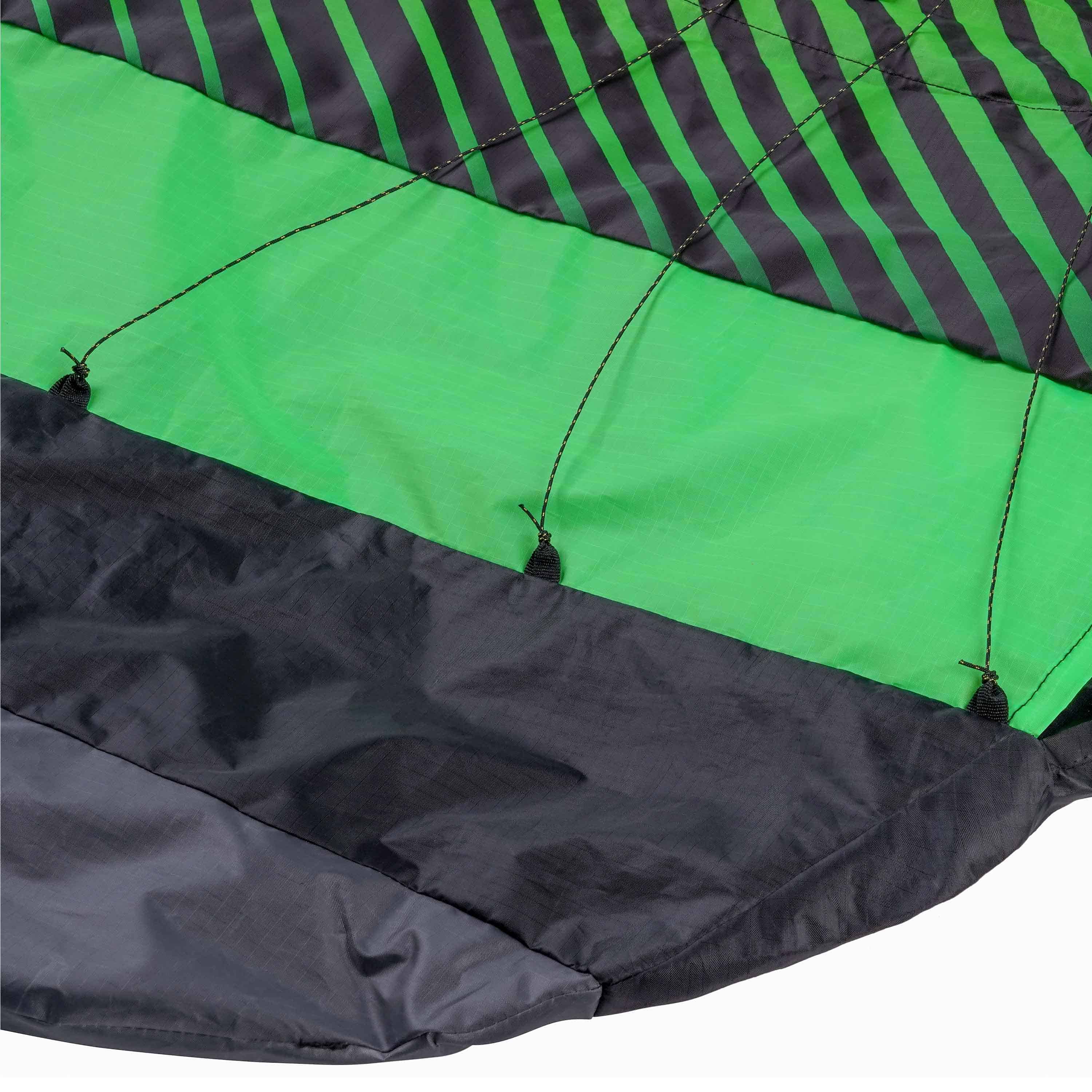 Stabiler Drachenstoff bei Lenkmatte Paraflex Sport 2.3 schwarz-grün im Detail