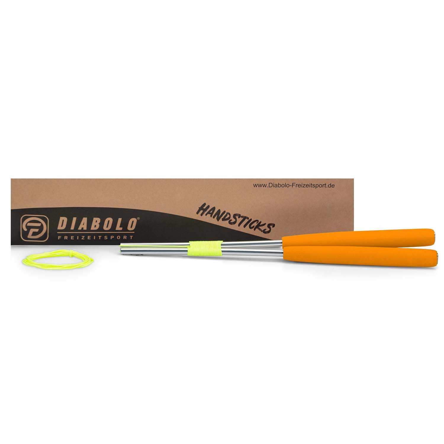 Diabolo Freizeitsport - Diabolo Handsticks Orange mit Verpackung