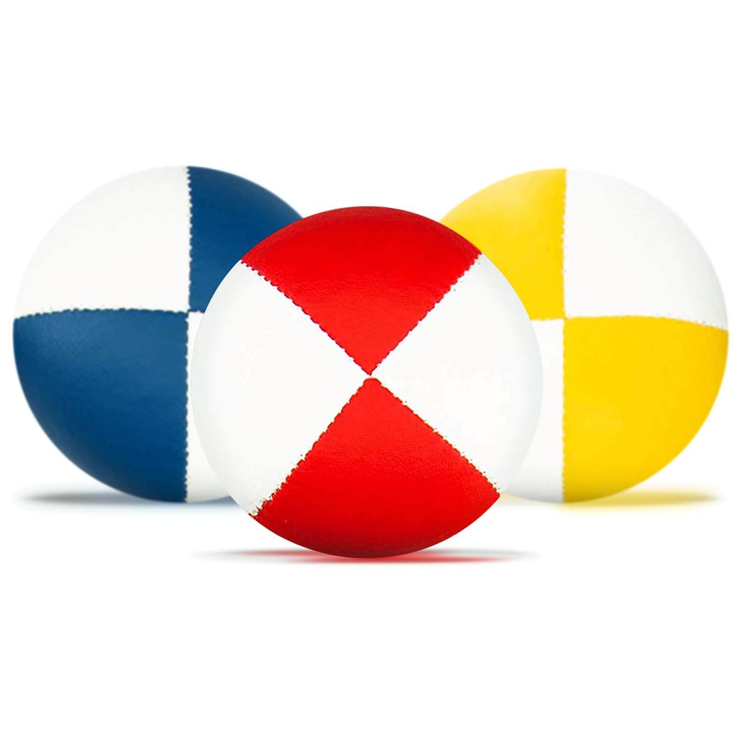 Diabolo Freizeitsport - Jonglierball Premium Soft 3er Set Weiß Zweifarbig Alle Farben