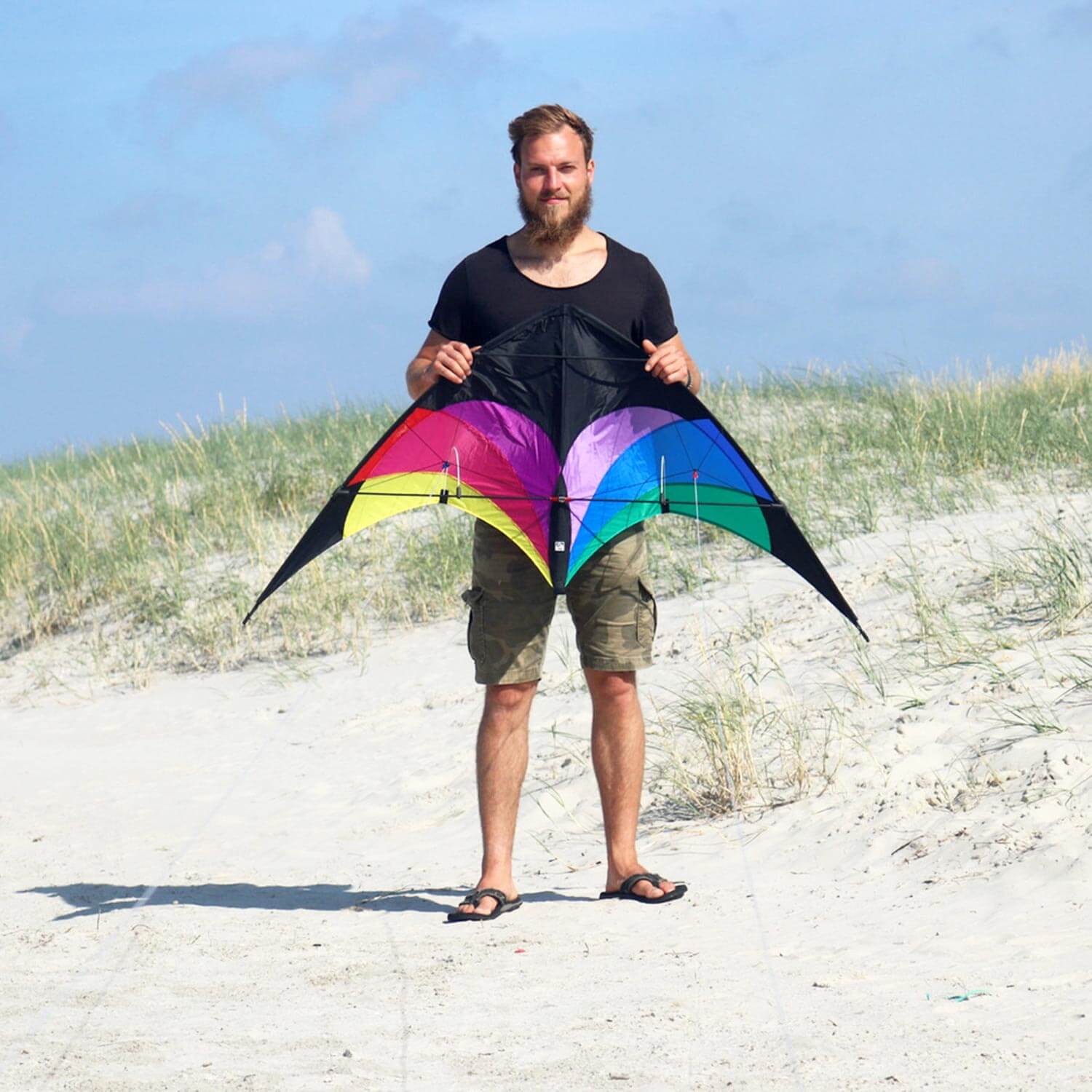 Wolkenstürmer - Lenkdrachen Flip Regenbogen Strand