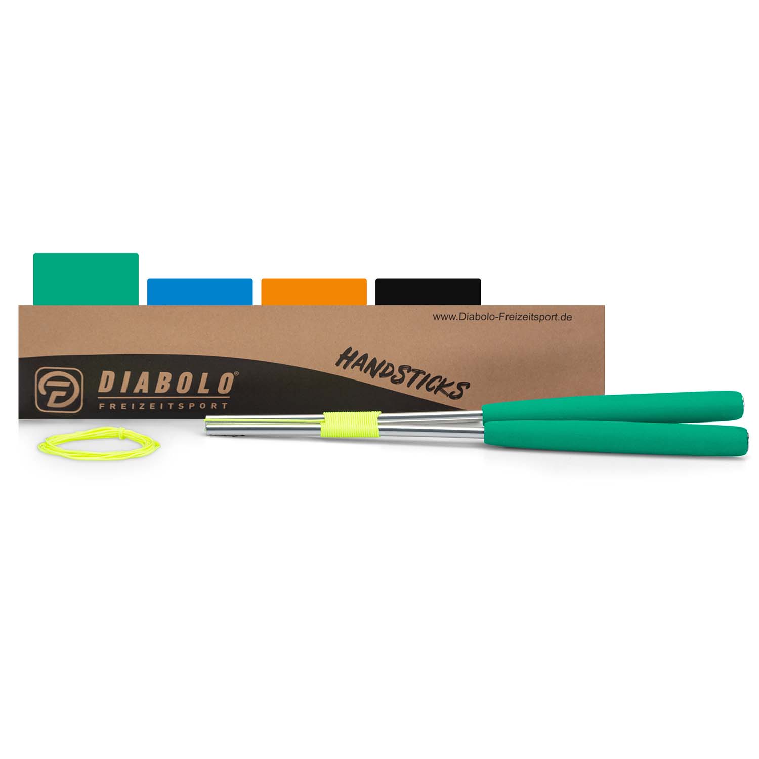 Diabolo Freizeitsport - Diabolo Handsticks Grün Farbauswahl Diabolo Freizeitsport - Diabolo Handsticks Grün Farbauswahl