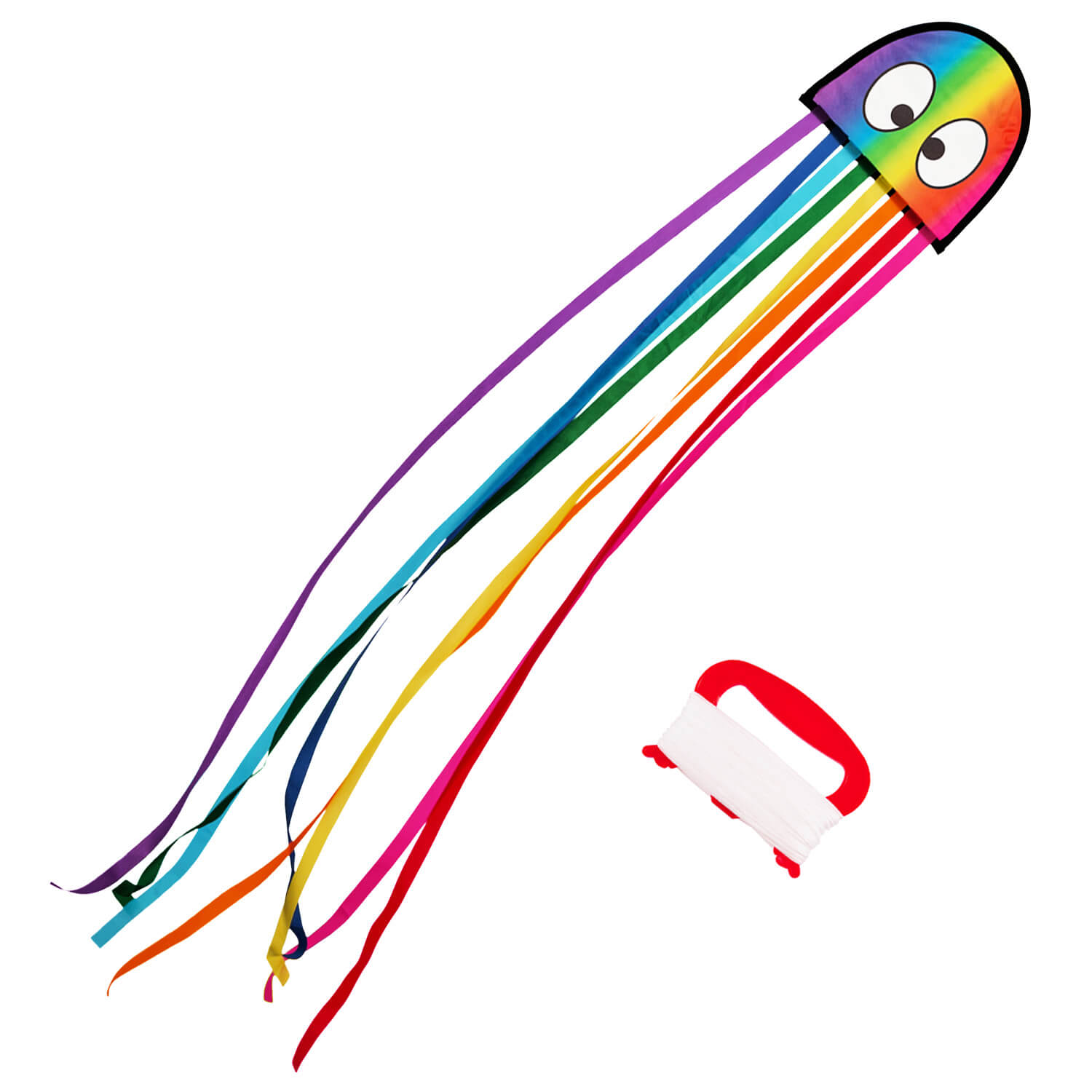 Wolkenstürmer - Kinderdrachen Mini Octopus Krake in Regenbogen mit Zubehör