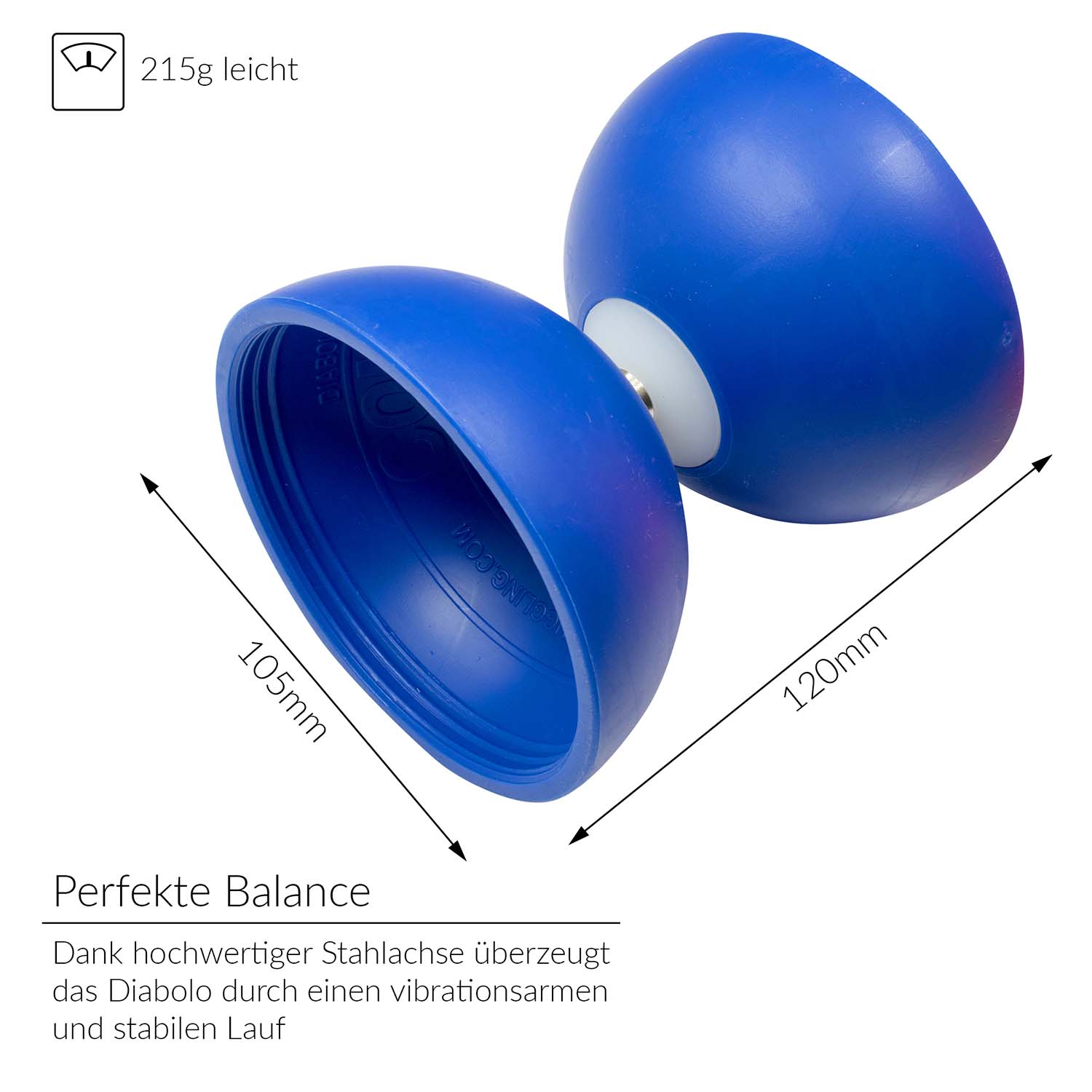 Diabolo Freizeitsport - Play Diabolo Set Comet Diabolo Blau 002