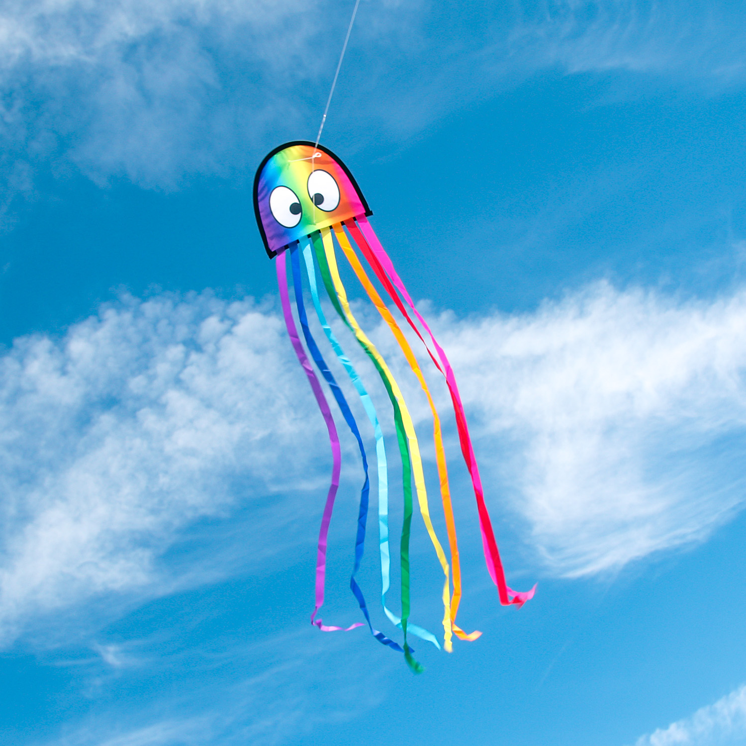 Wolkenstürmer - Kinderdrachen Mini Octopus Krake in Regenbogen am Himmel