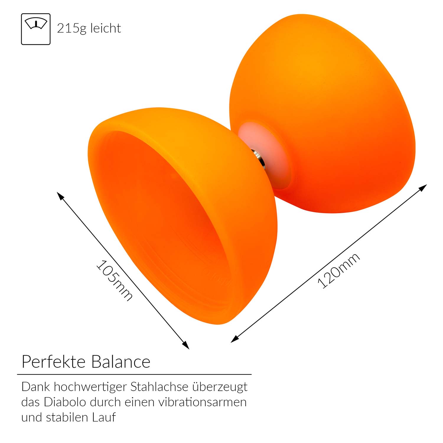 Diabolo Freizeitsport - Play Diabolo Set Comet Diabolo Neonorange 002 Diabolo Freizeitsport - Play Diabolo Set Comet Diabolo Neonorange 002