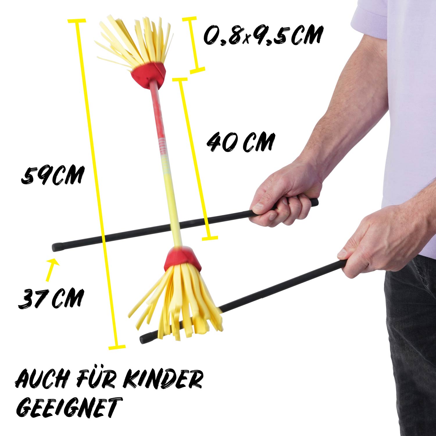 Diabolo Freizeitsport - Flower Sticks Pro Short Festival Gelb Rot A Neu Diabolo Freizeitsport - Flower Sticks Pro Short Festival Gelb Rot A Neu