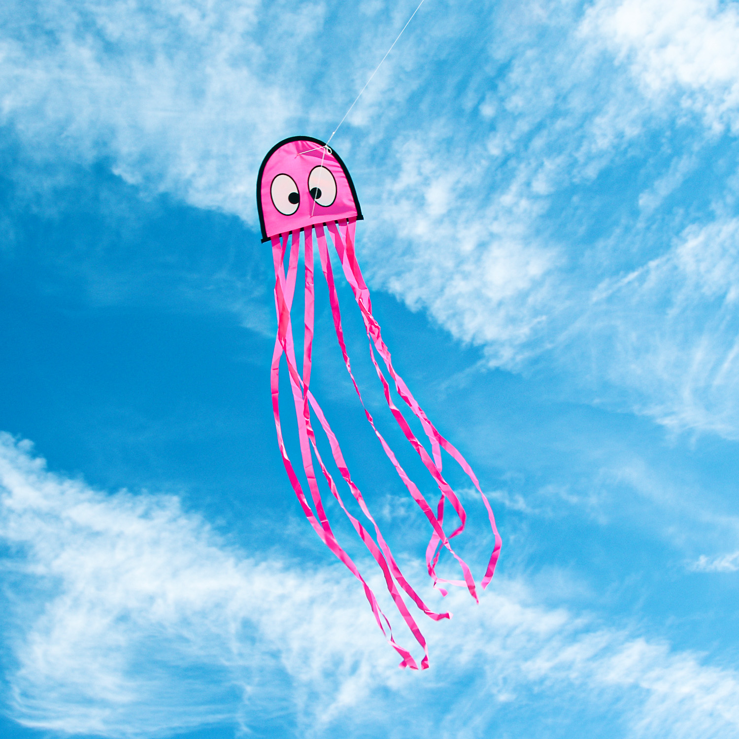 Wolkenstürmer - Kinderdrachen Mini Octopus Krake in Pink am Himmel