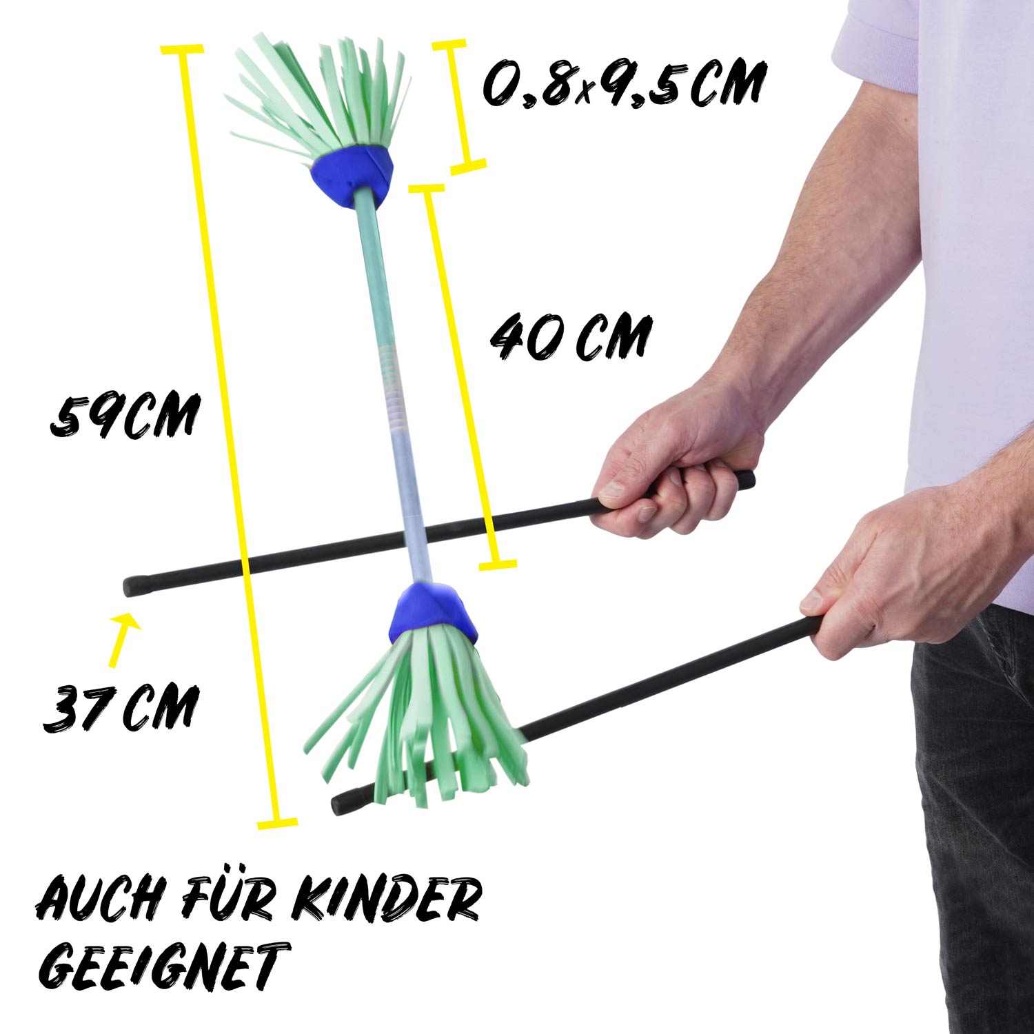 Diabolo Freizeitsport - Flower Sticks Pro Short Festival Blau Türkis A Neu