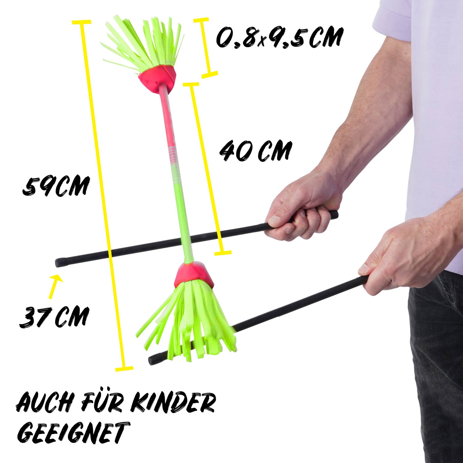 Diabolo Freizeitsport - Flower Sticks Pro Short Festival Grün Pink A Neu
