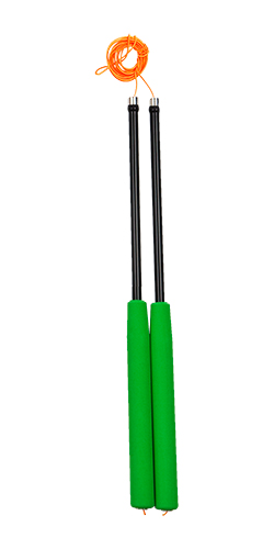 Diabolo Freizeitsport - Carbon Diabolo Handstab 310 Grün 001